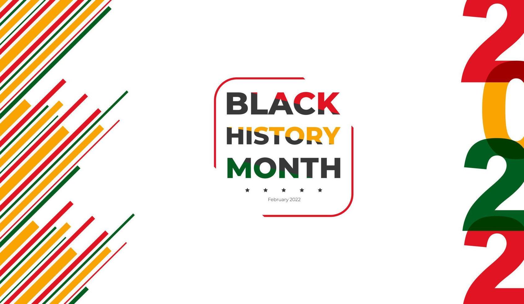 black history month background. African American History or Black History Month. Celebrated annually in February in the USA and Canada. black history month 2022 vector