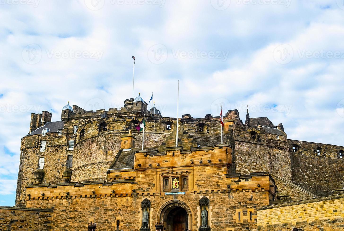 HDR Edinburgh castle in Scotland photo