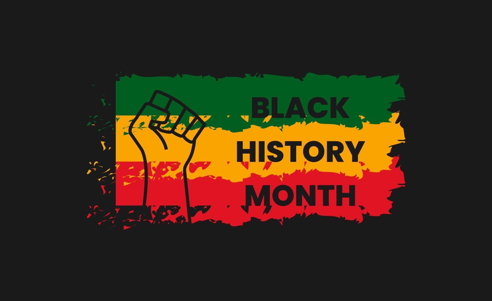 fondo del mes de la historia negra. historia afroamericana o mes de la historia negra. se celebra anualmente en febrero en estados unidos y canadá. mes de la historia negra 2022 vector