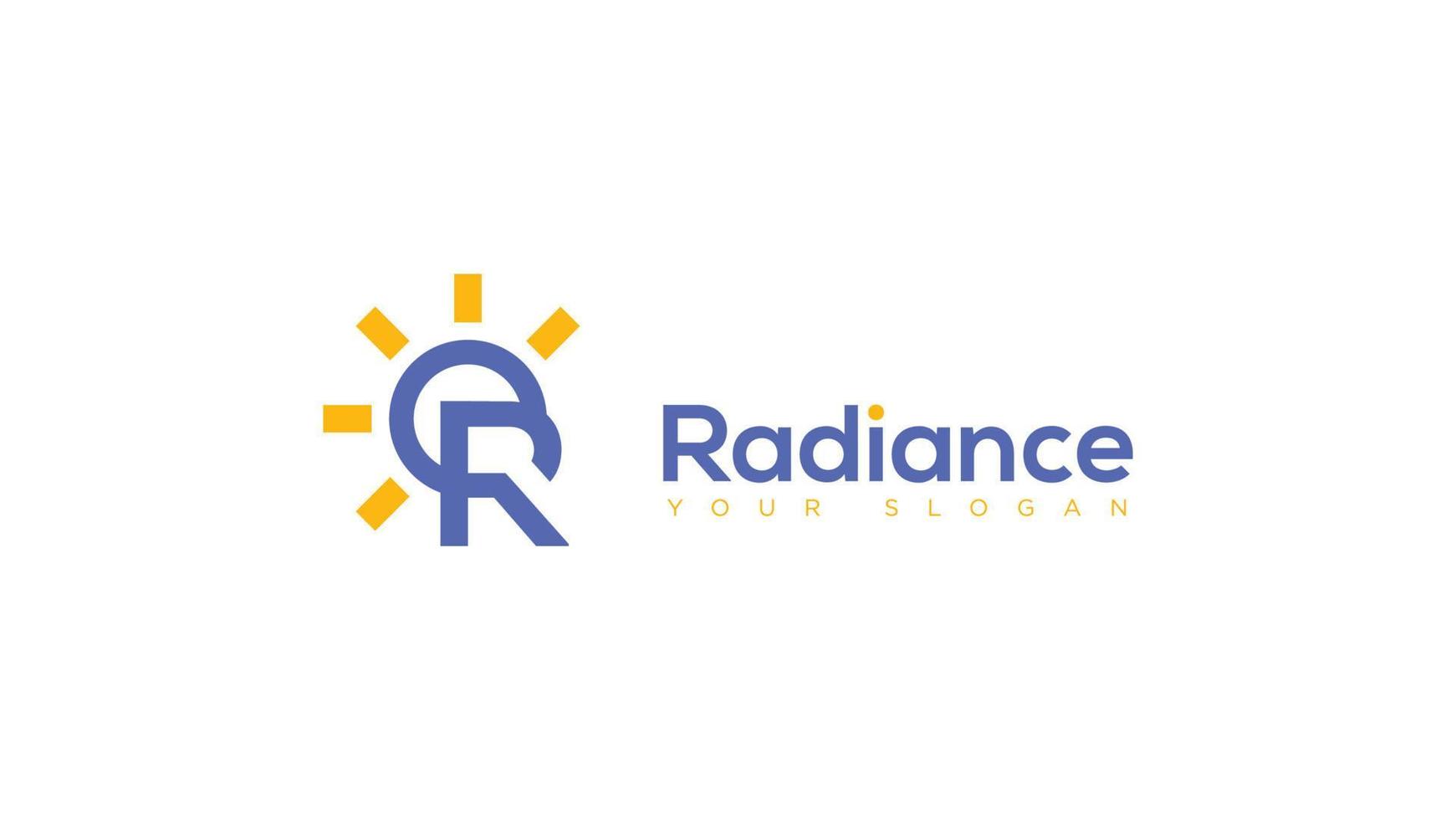 Radiance logo design template vector