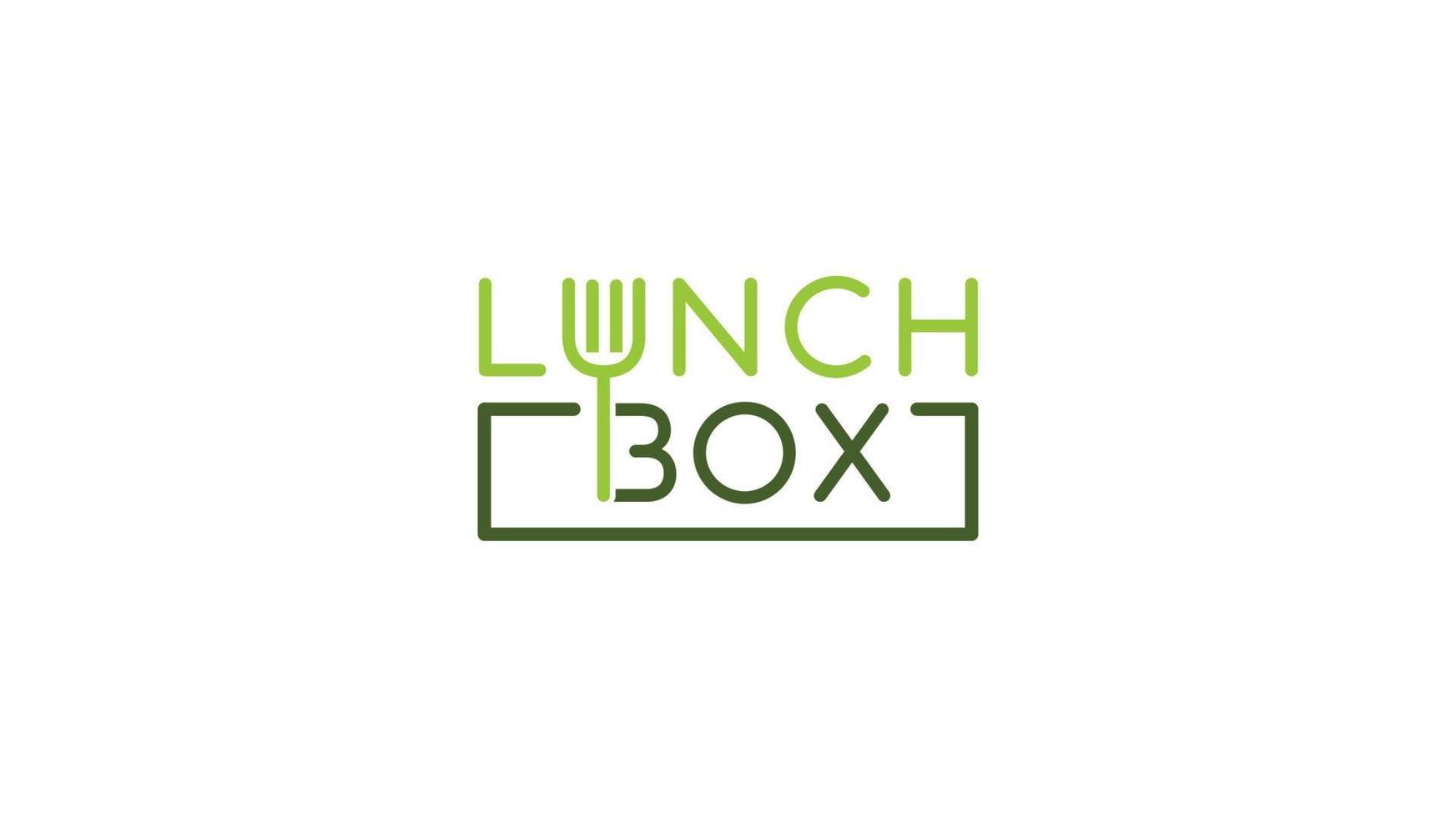 Lunch Box logo design template vector