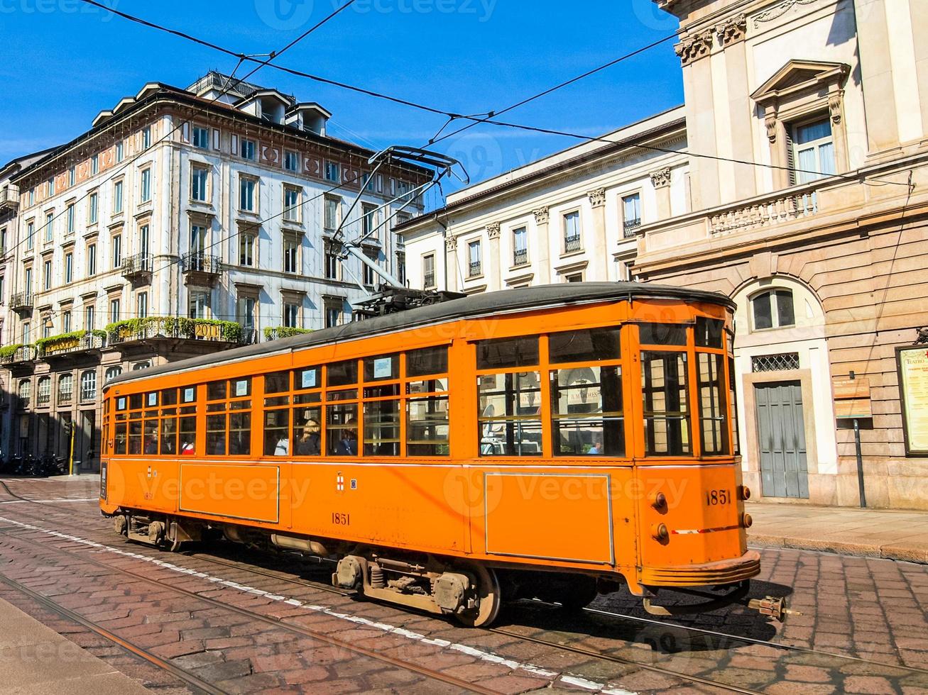 HDR Vintage tram, Milan photo