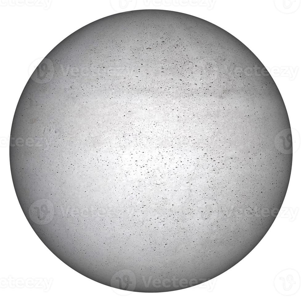 grey concrete sphere white background photo