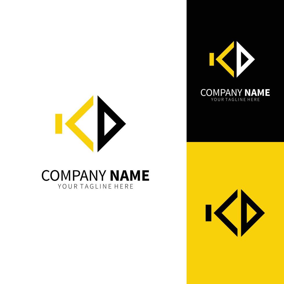 Letter KD Logo Design Template vector