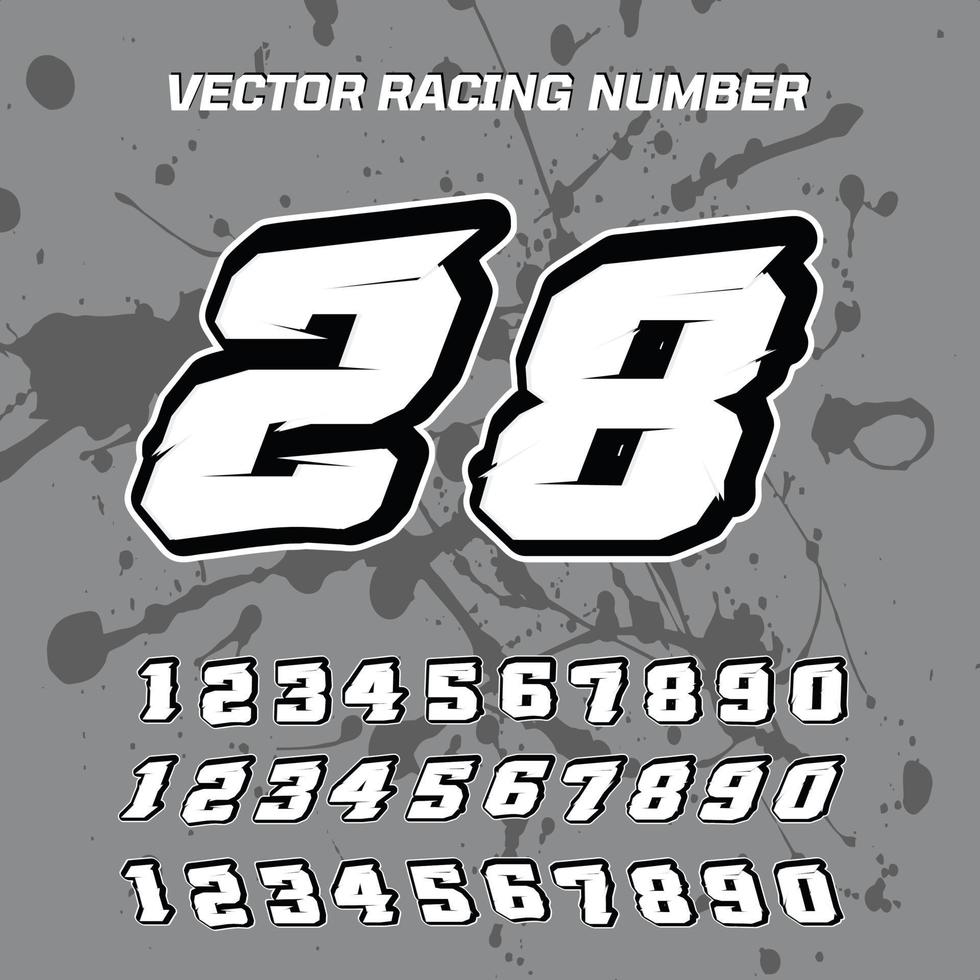 Vektor graphic racing number 28 vector