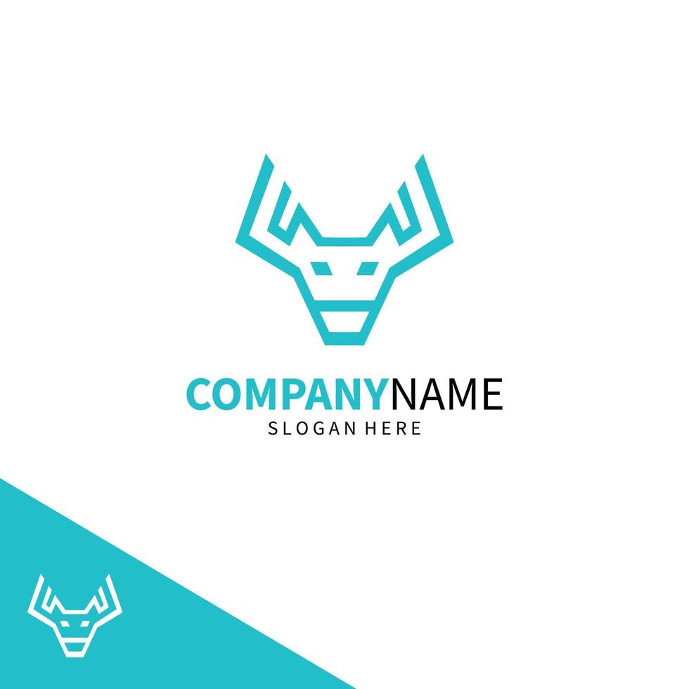 Abstract Deer Logo Design Template vector