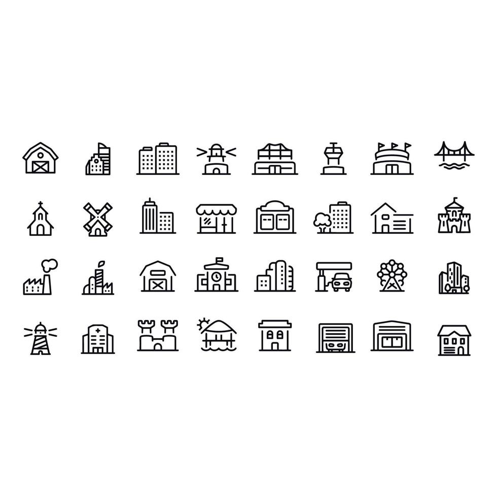 diseño de vectores de iconos de arquitectura