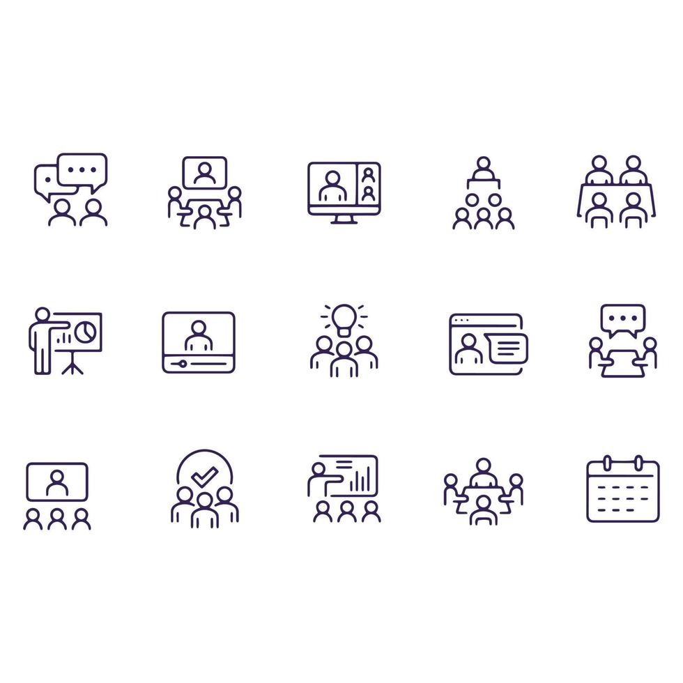 business meeting icons vector design
