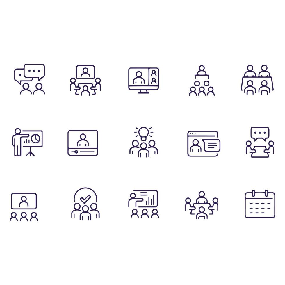 business meeting icons vector design