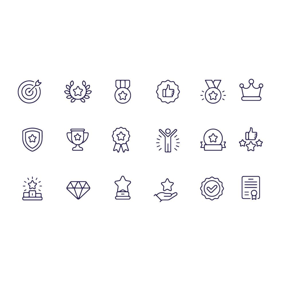 awards icons vector design