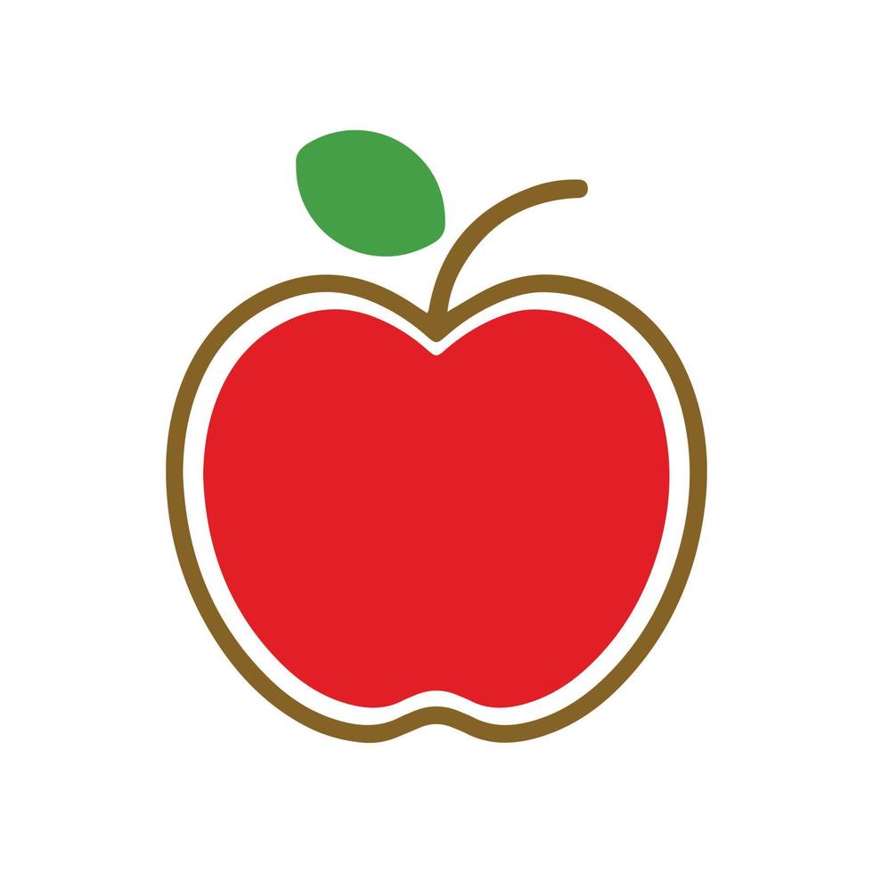 diseño de vector de manzana roja