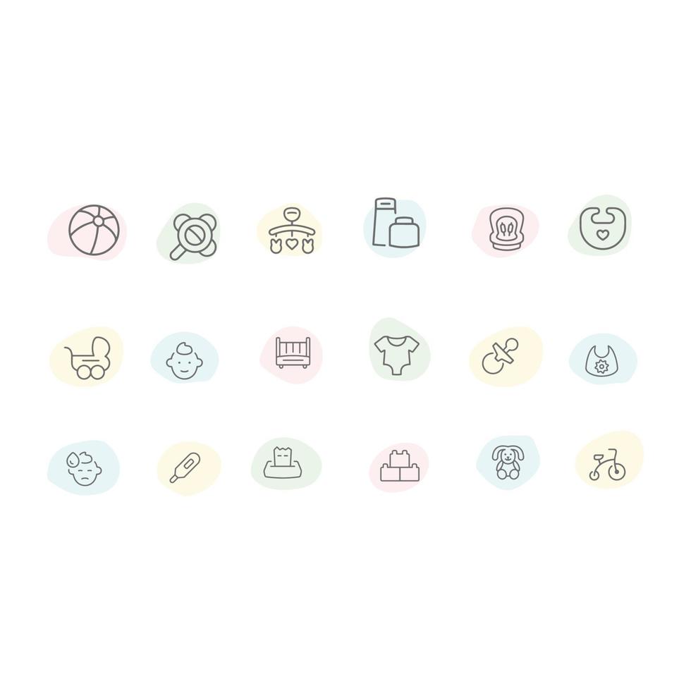 baby icons vector design