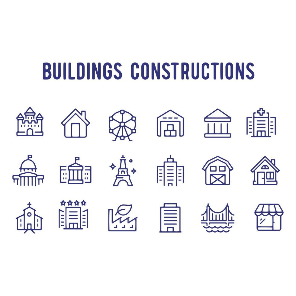 buildings constructions vector design