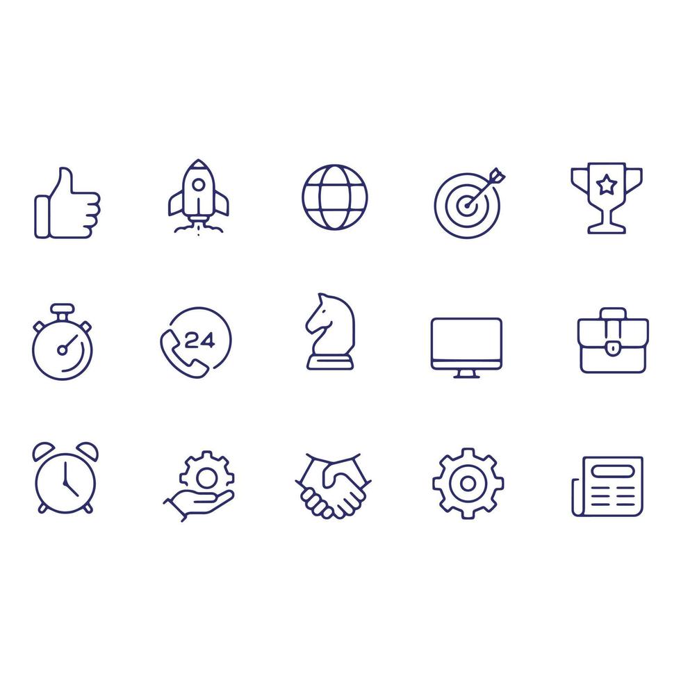 business line icons vector design