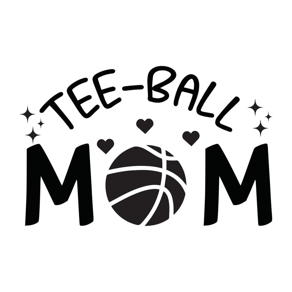 tee ball mom vector design