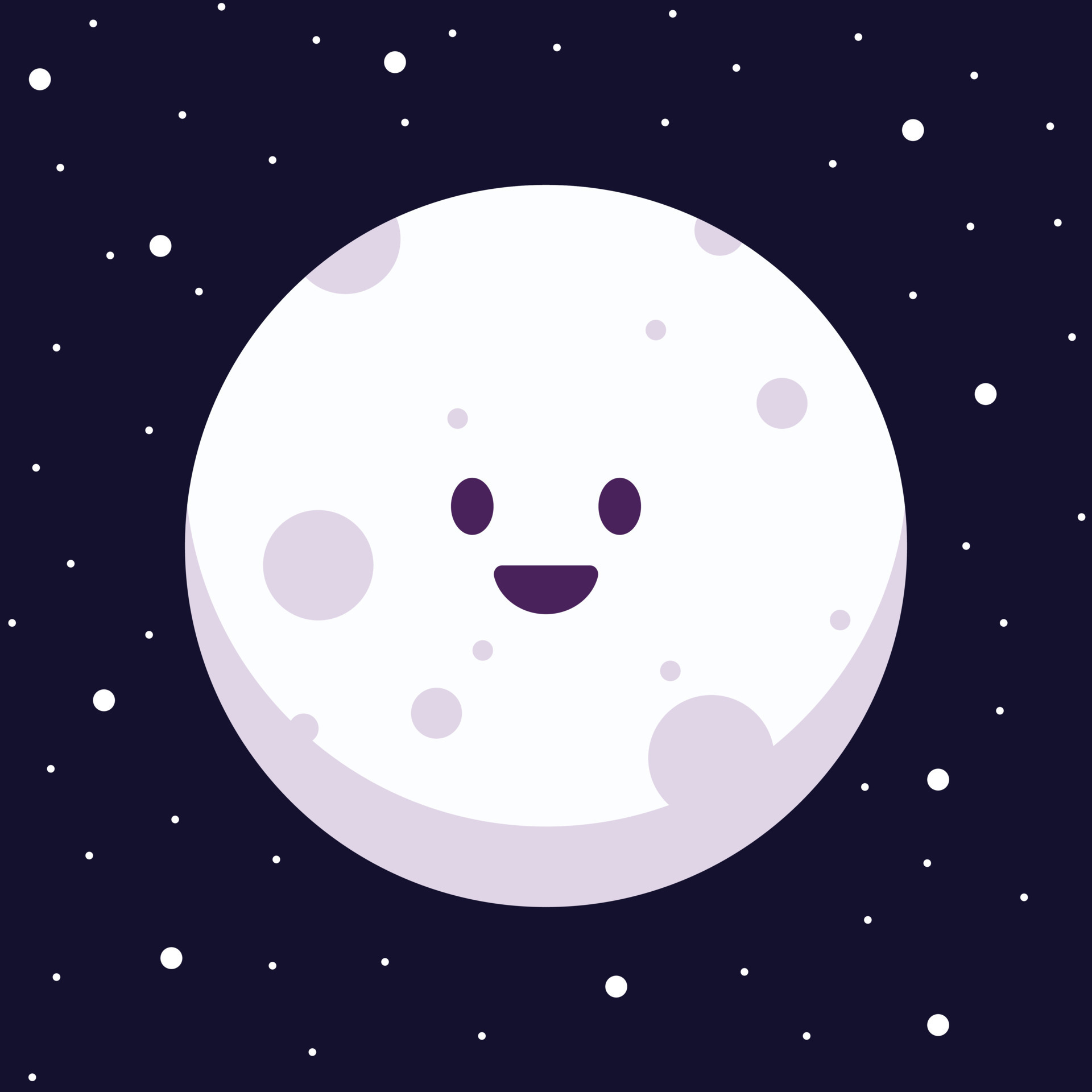 animated smiling moon