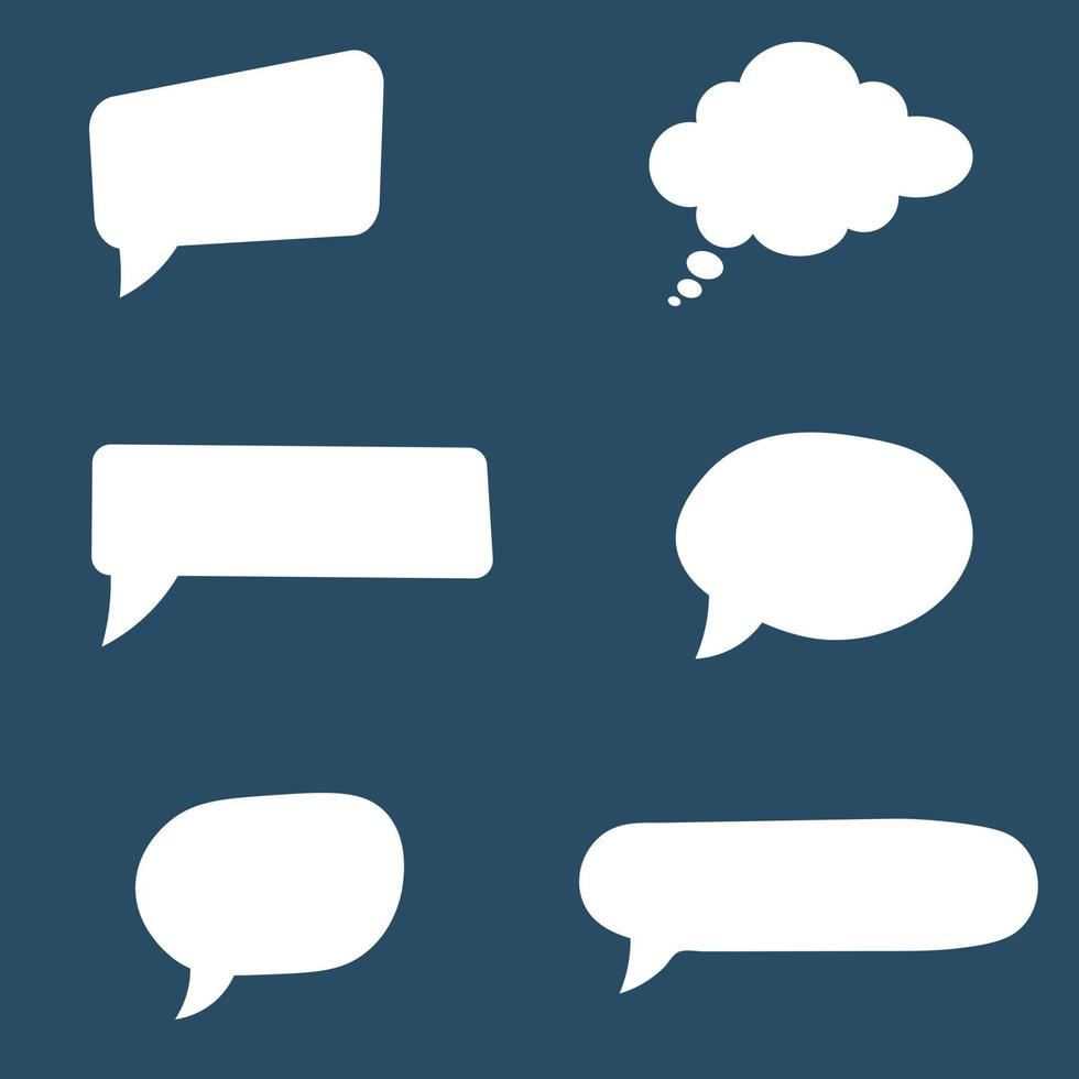 Comic Speech Bubble set. Collections of Cartoon Speech Bubbles vector