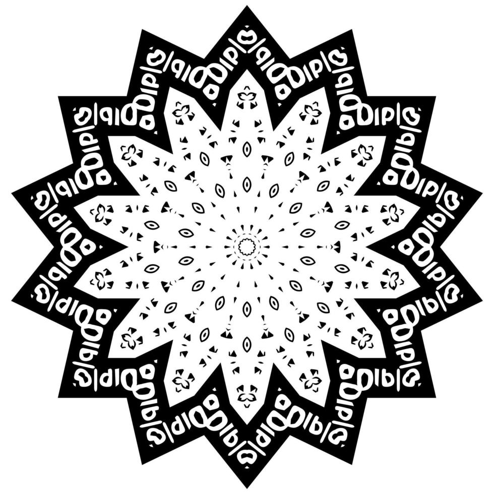 Flower pattern. Mandala decorative ornament vector