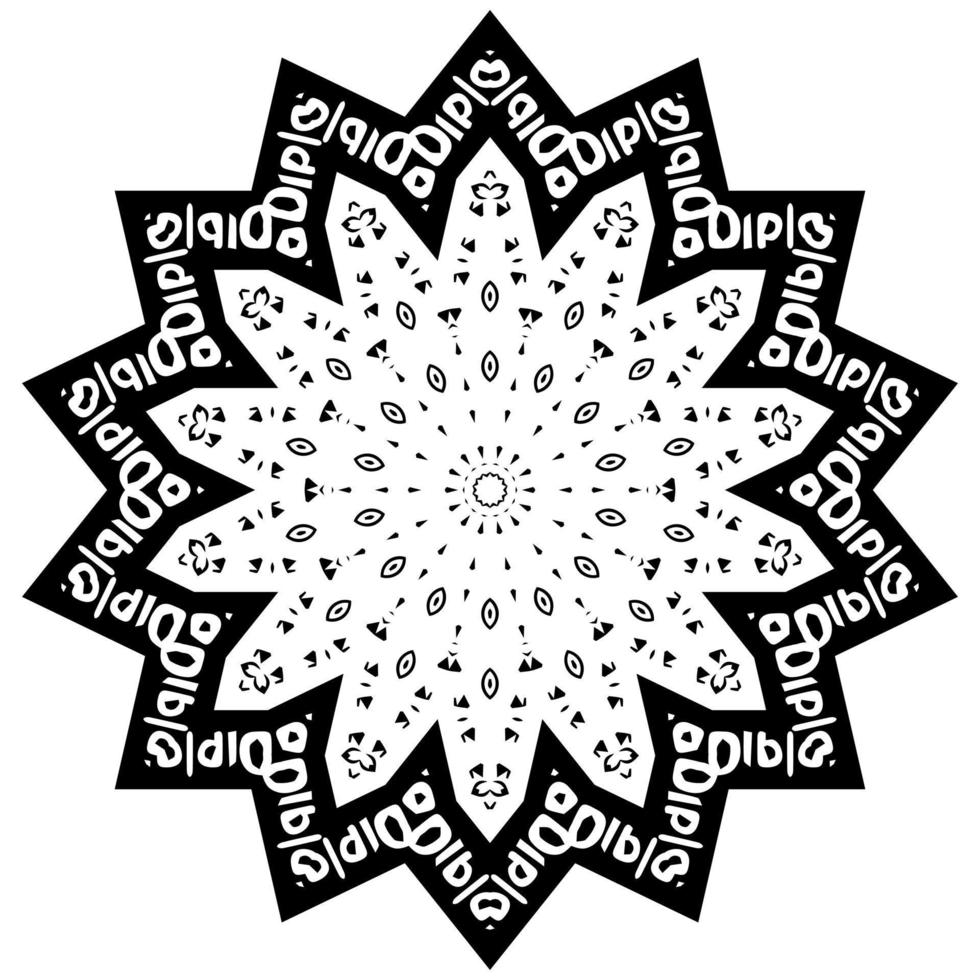Flower pattern. Mandala decorative ornament vector