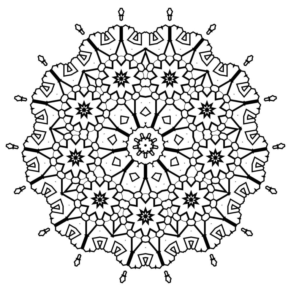 ornamento decorativo mandala. patrón de flores vector