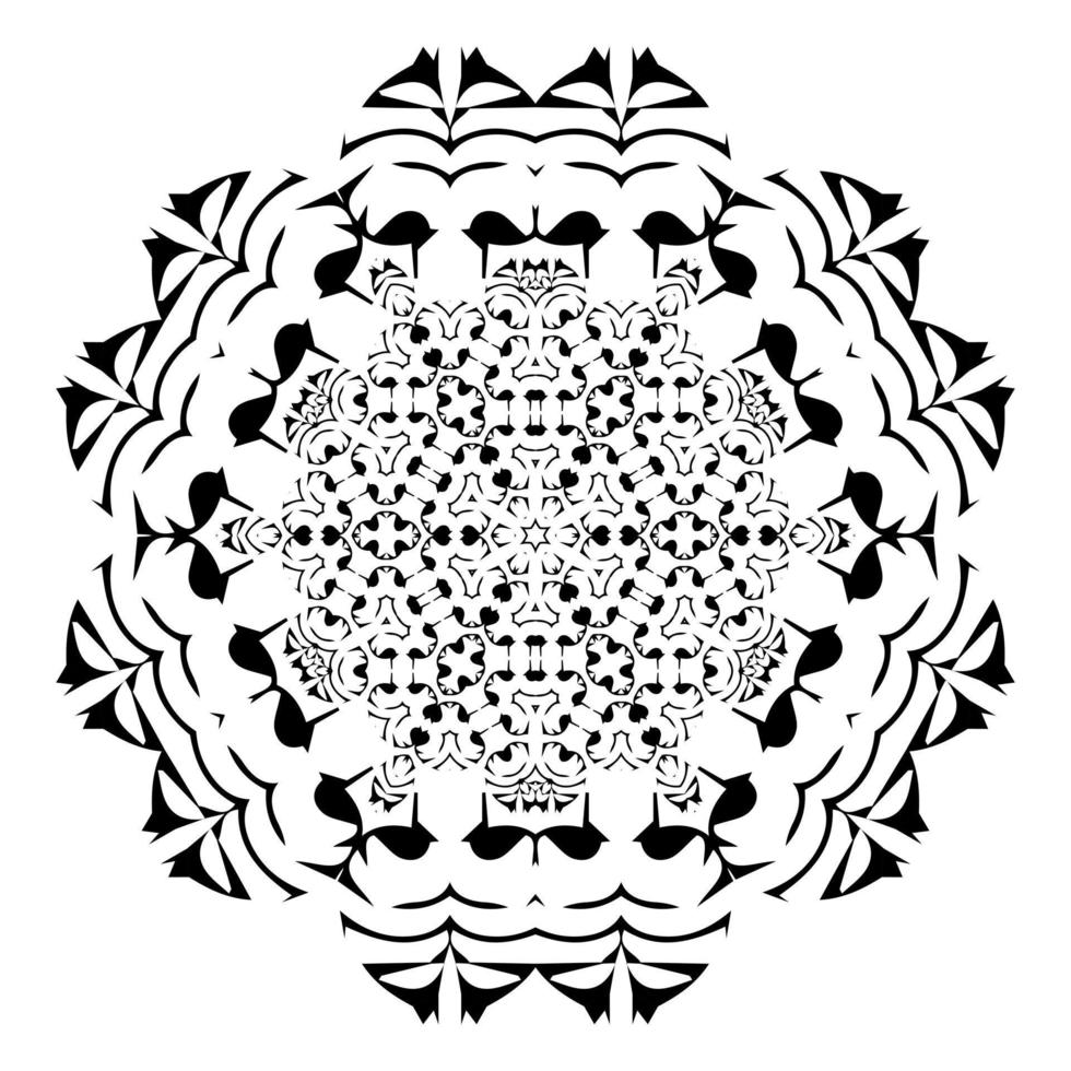 mandala de flores zen vector