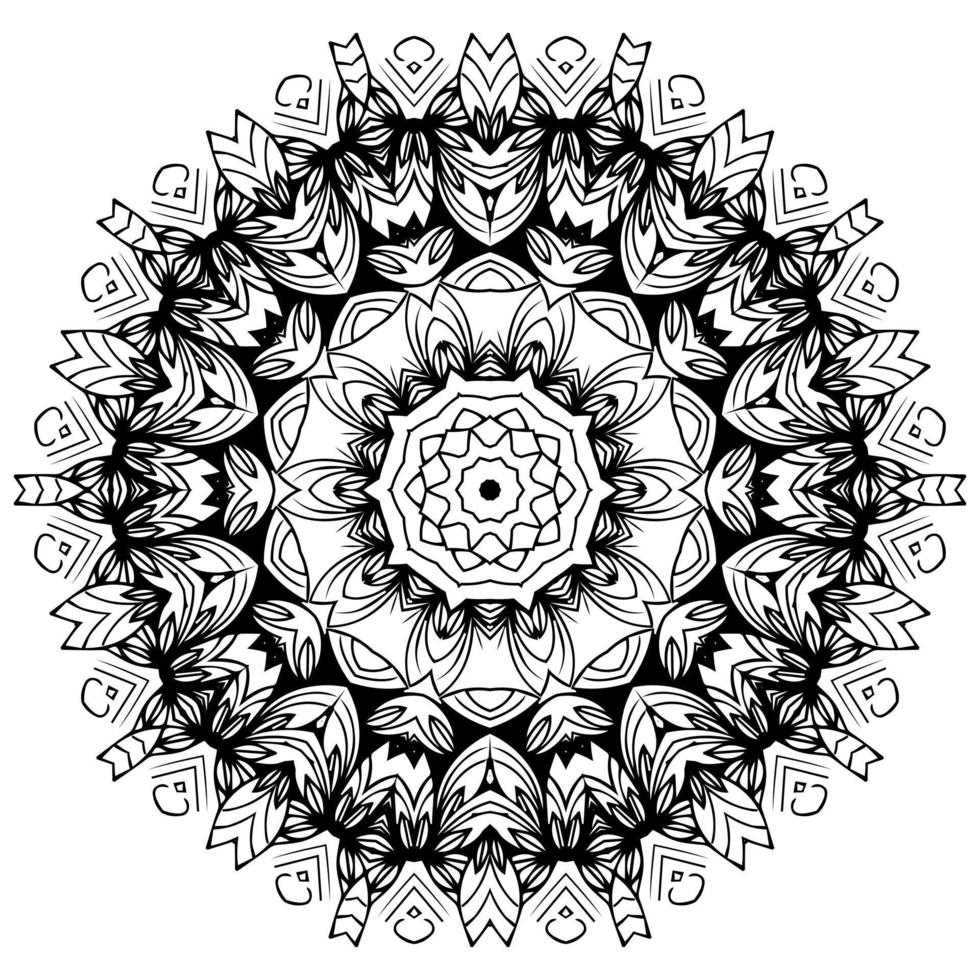 mandala de flores zen. ilustración vectorial de diseño vector