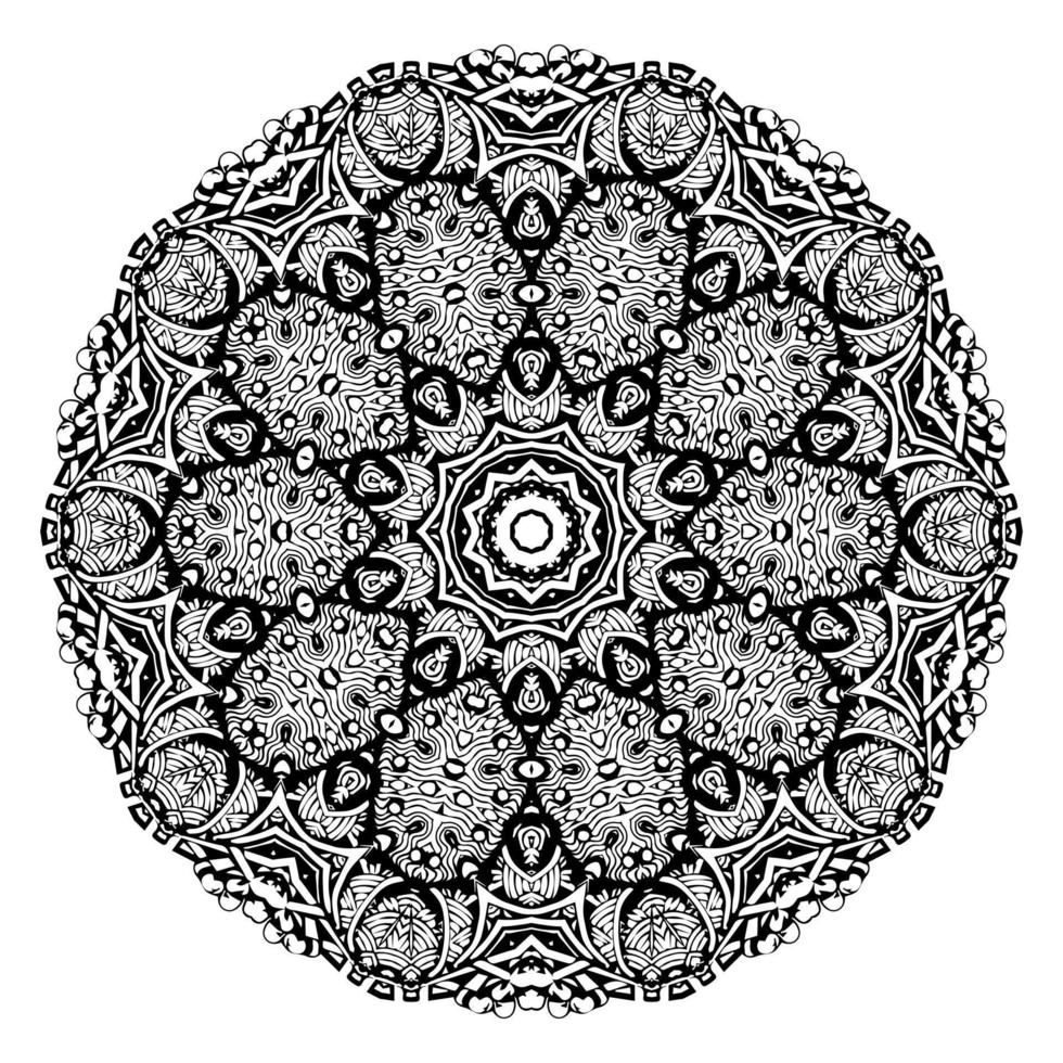Zentangle flower mandala vector