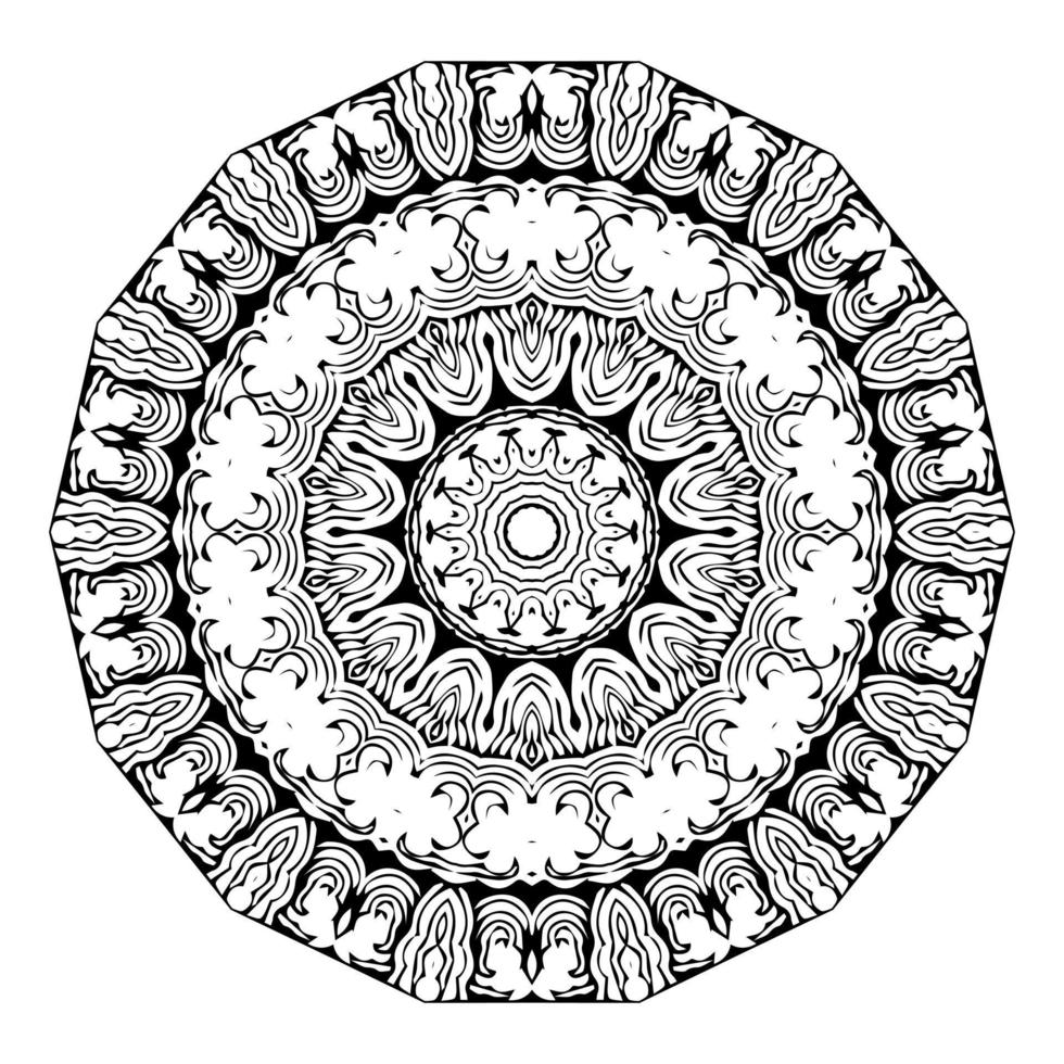 Symmetrical oriental pattern vector