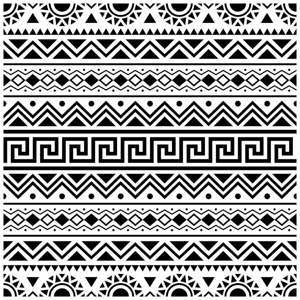 Aztec seamless ethnic pattern texture design vector