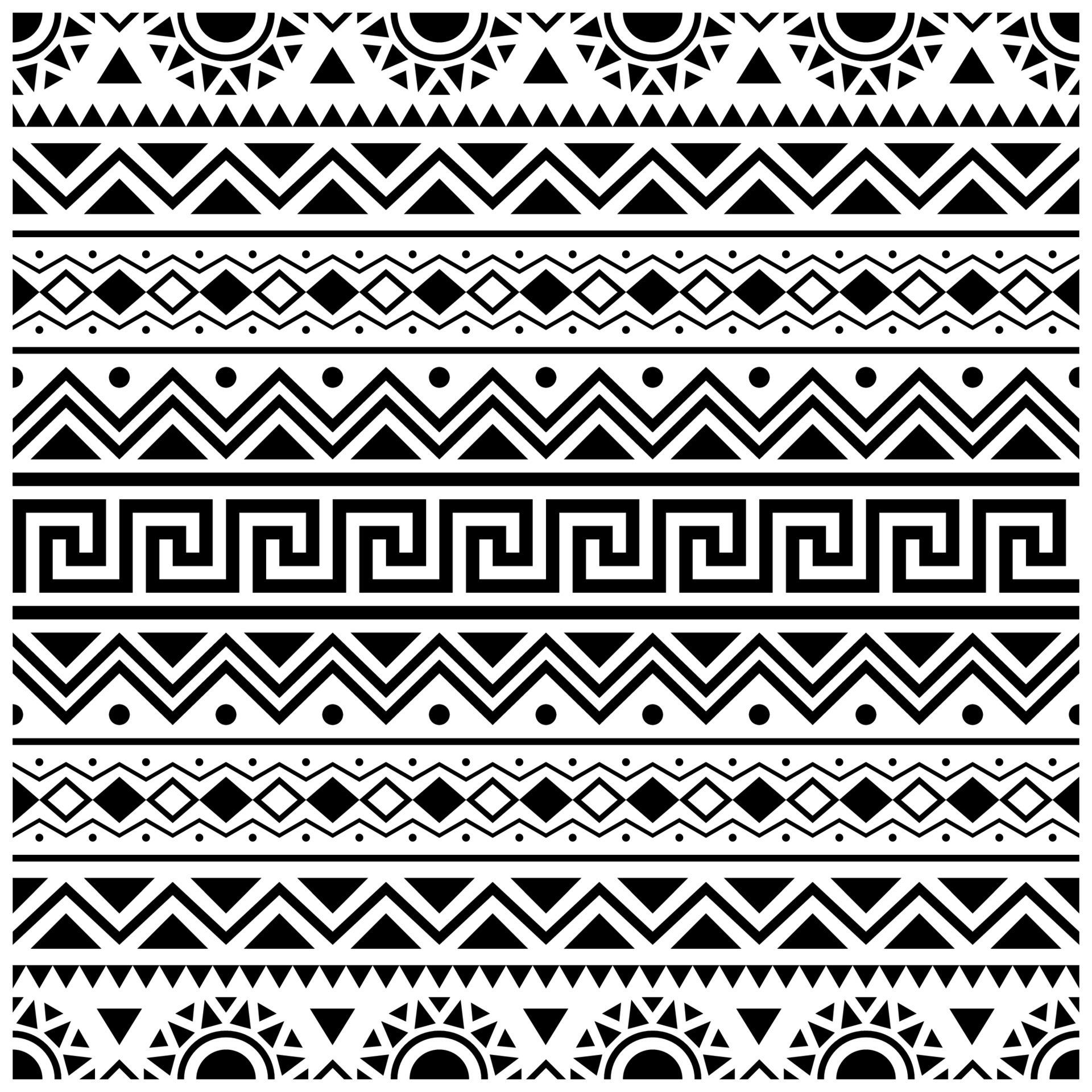 Simple Aztec Patterns To Draw