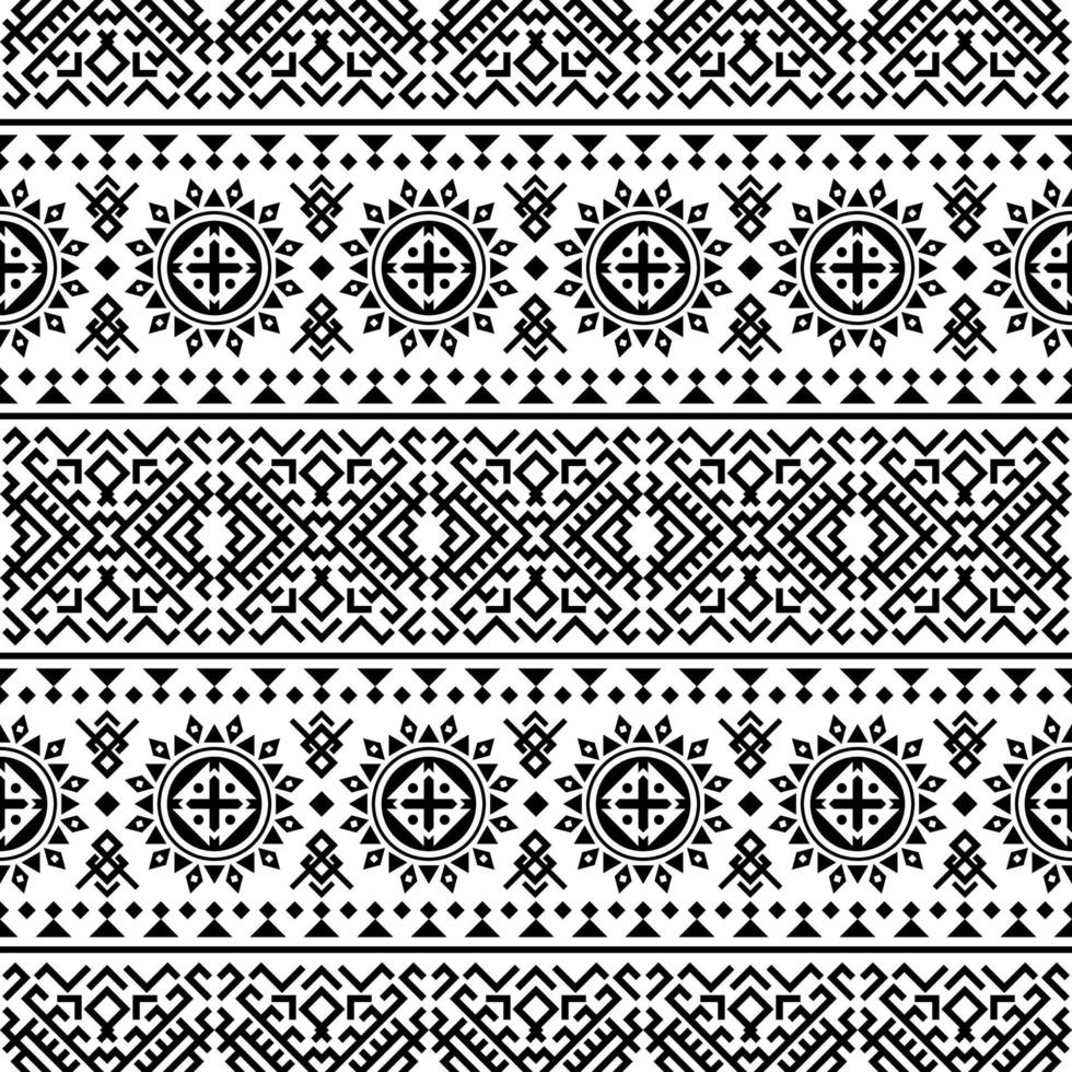 Seamless ethnic pattern. Traditional tribal pattern in black and white color vector