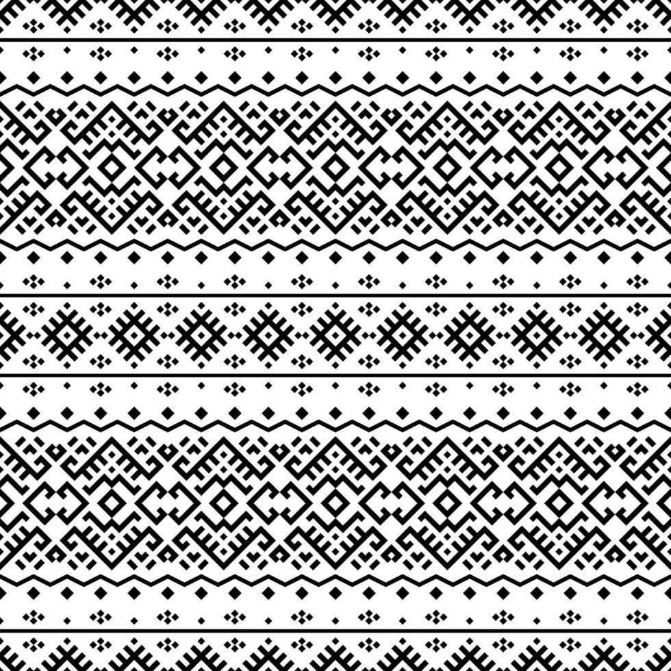 Seamless ethnic pattern. Traditional tribal pattern in black and white color vector