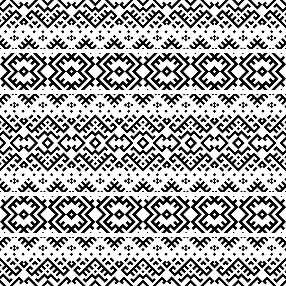 patrón étnico sin fisuras. patrón tribal tradicional en color blanco y negro vector