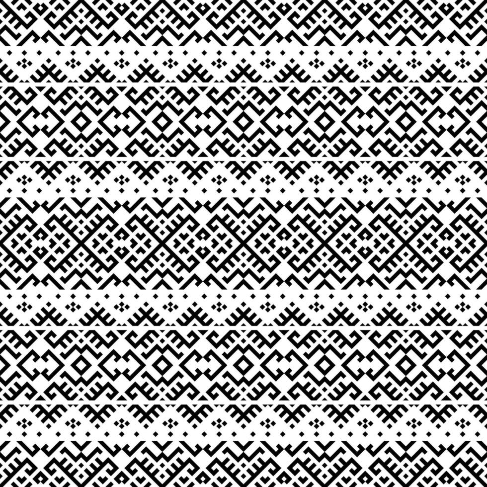 Tribal Ethnic Seamless Patterns Background Texture design vector in black white color