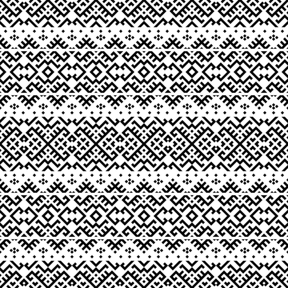 Tribal Ethnic Seamless Patterns Background Texture design vector in black white color