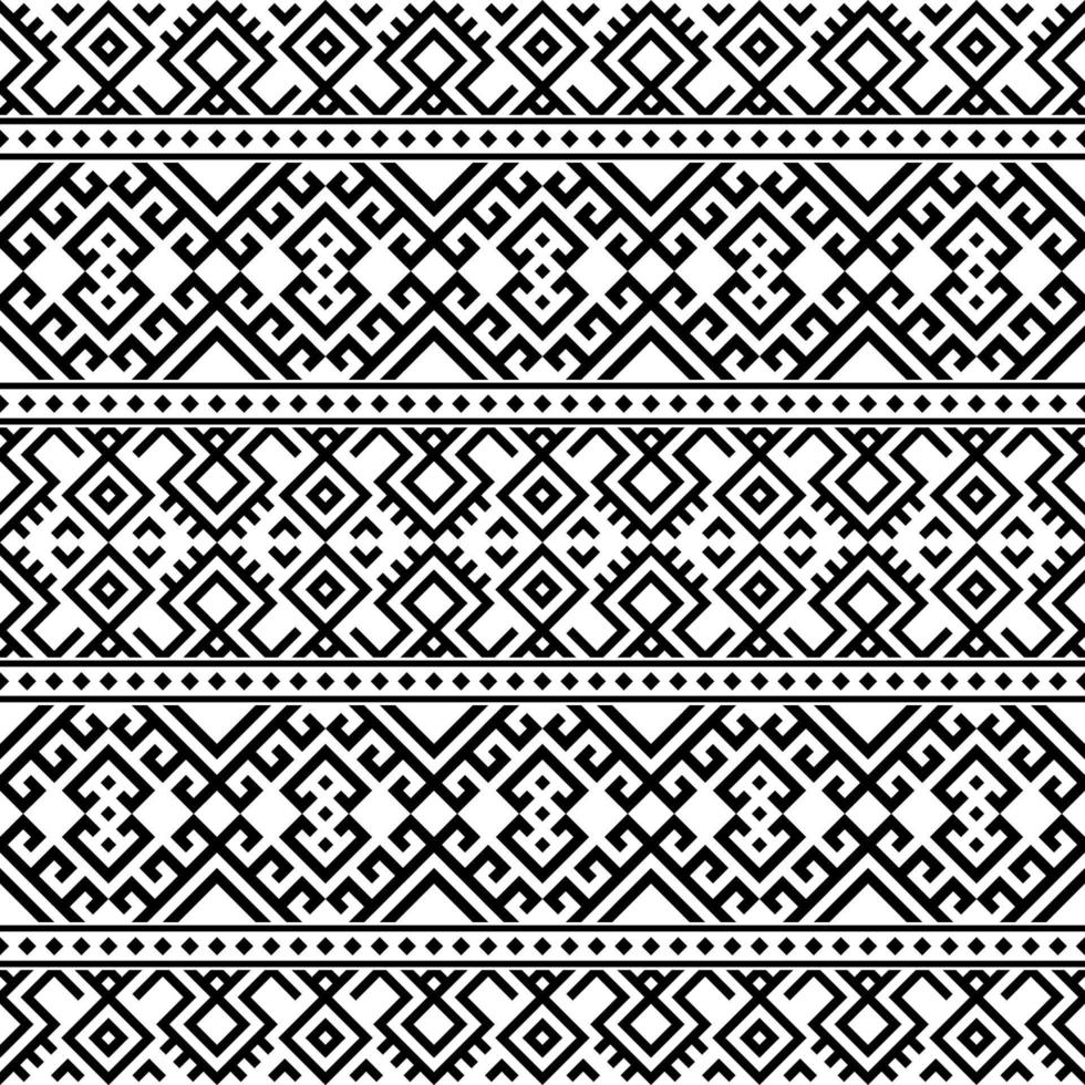 Ikat Ethnic Seamless Pattern texture design vector in black white color