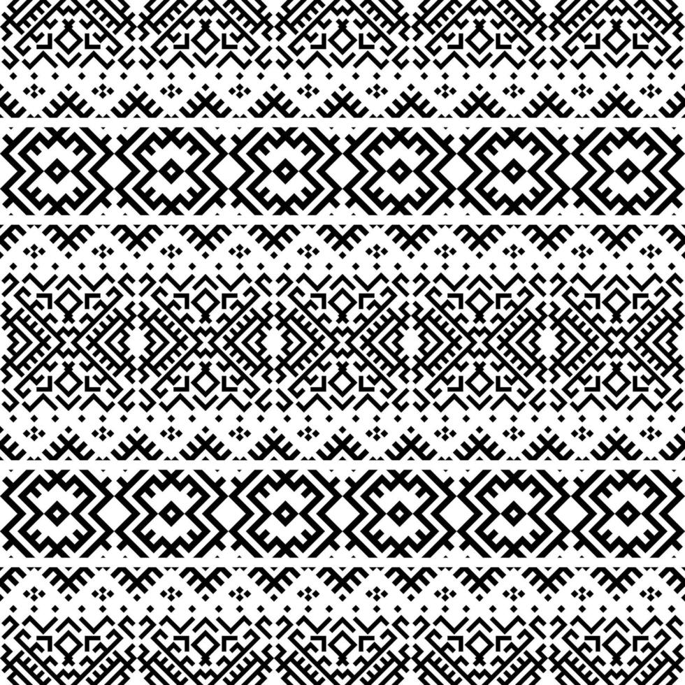 Seamless ethnic pattern. Traditional tribal pattern in black and white color vector