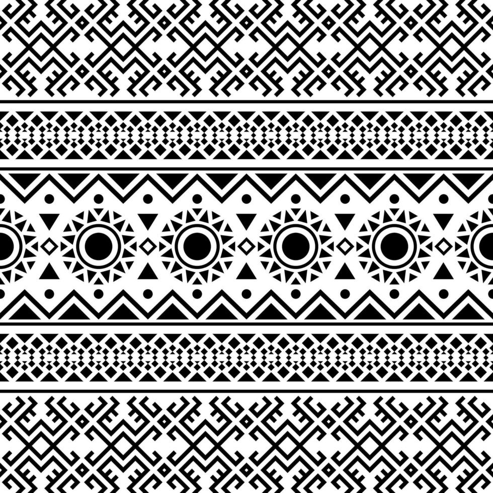 Geometric seamless ethnic pattern texture design vector