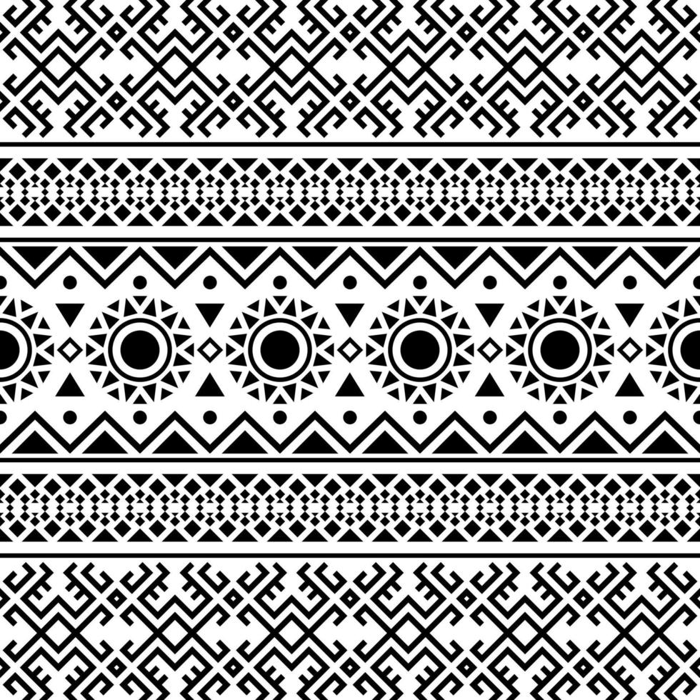 Geometric seamless ethnic pattern texture design vector