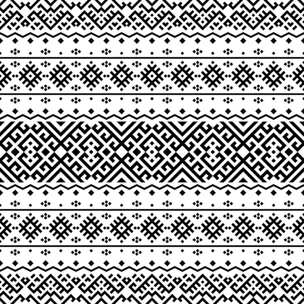 Seamless ethnic pattern. Traditional tribal pattern in black and white color vector