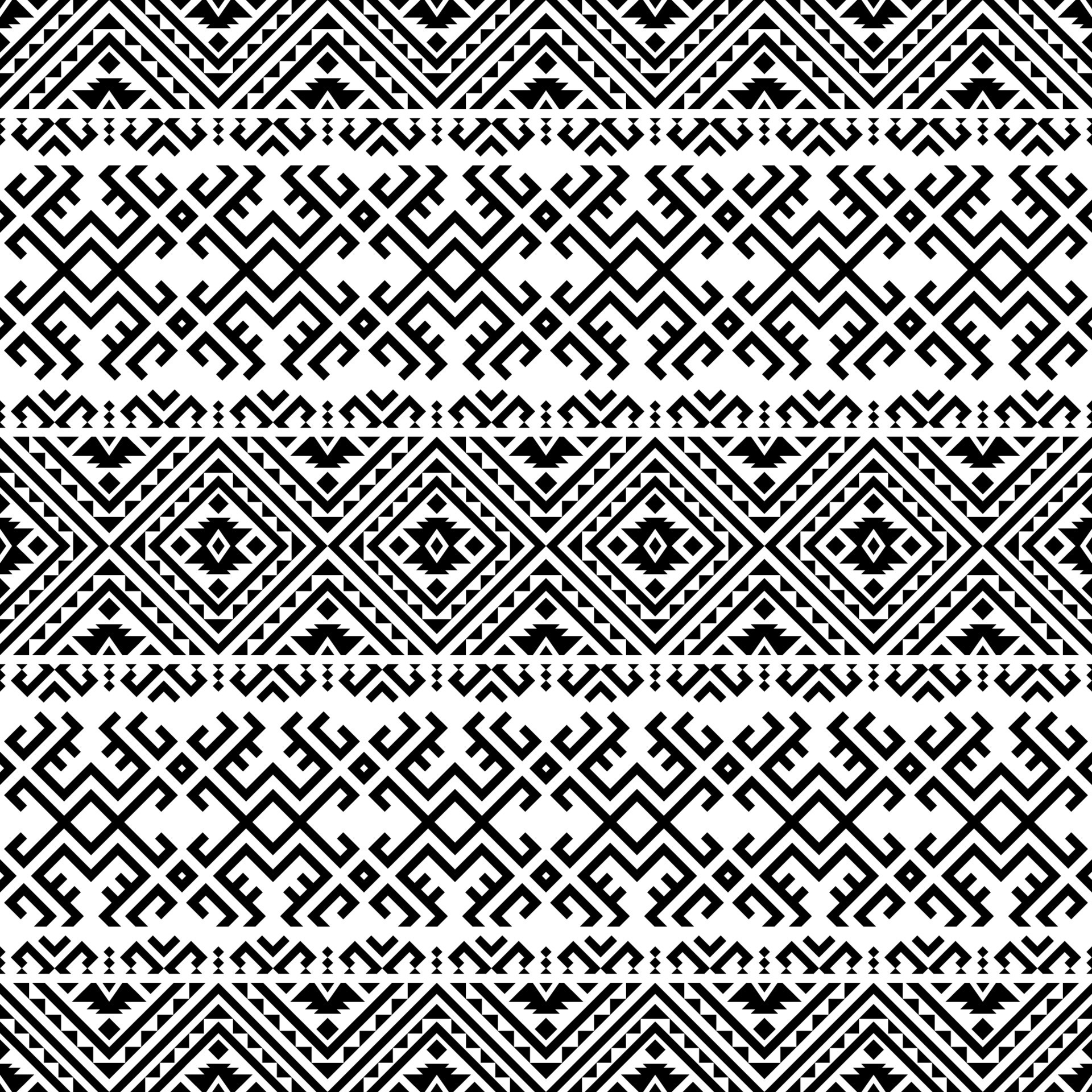 Tribal Ethnic Seamless Patterns Background Texture design vector in ...