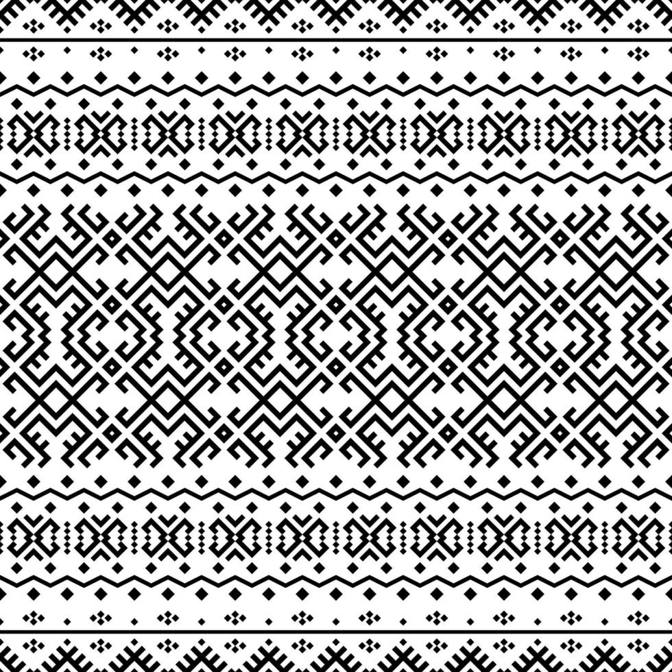 Tribal Ethnic Seamless Patterns Background Texture design vector in black white color