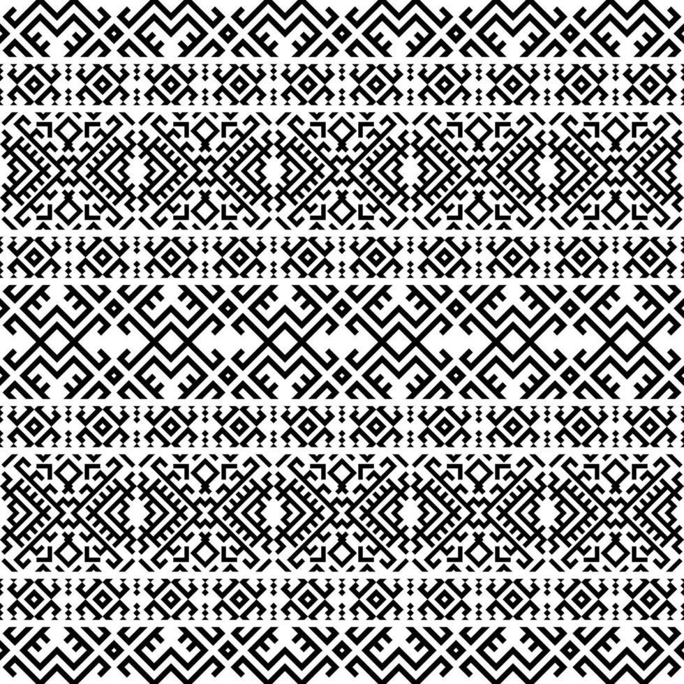 Tribal Ethnic Seamless Patterns Background Texture design vector in black white color