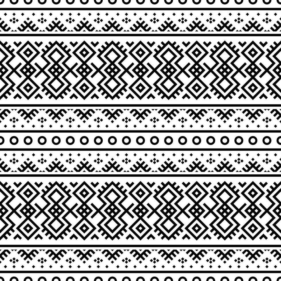 Ikat Ethnic Seamless Pattern texture design vector in black white color