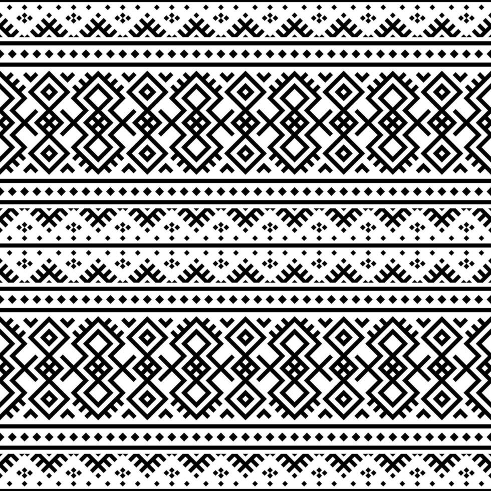 vector de diseño de textura de patrón étnico geométrico azteca sin costuras en color blanco negro