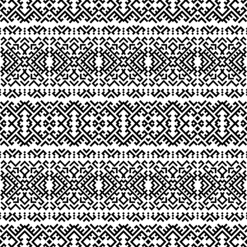 Seamless ethnic pattern. Traditional tribal pattern in black and white color vector