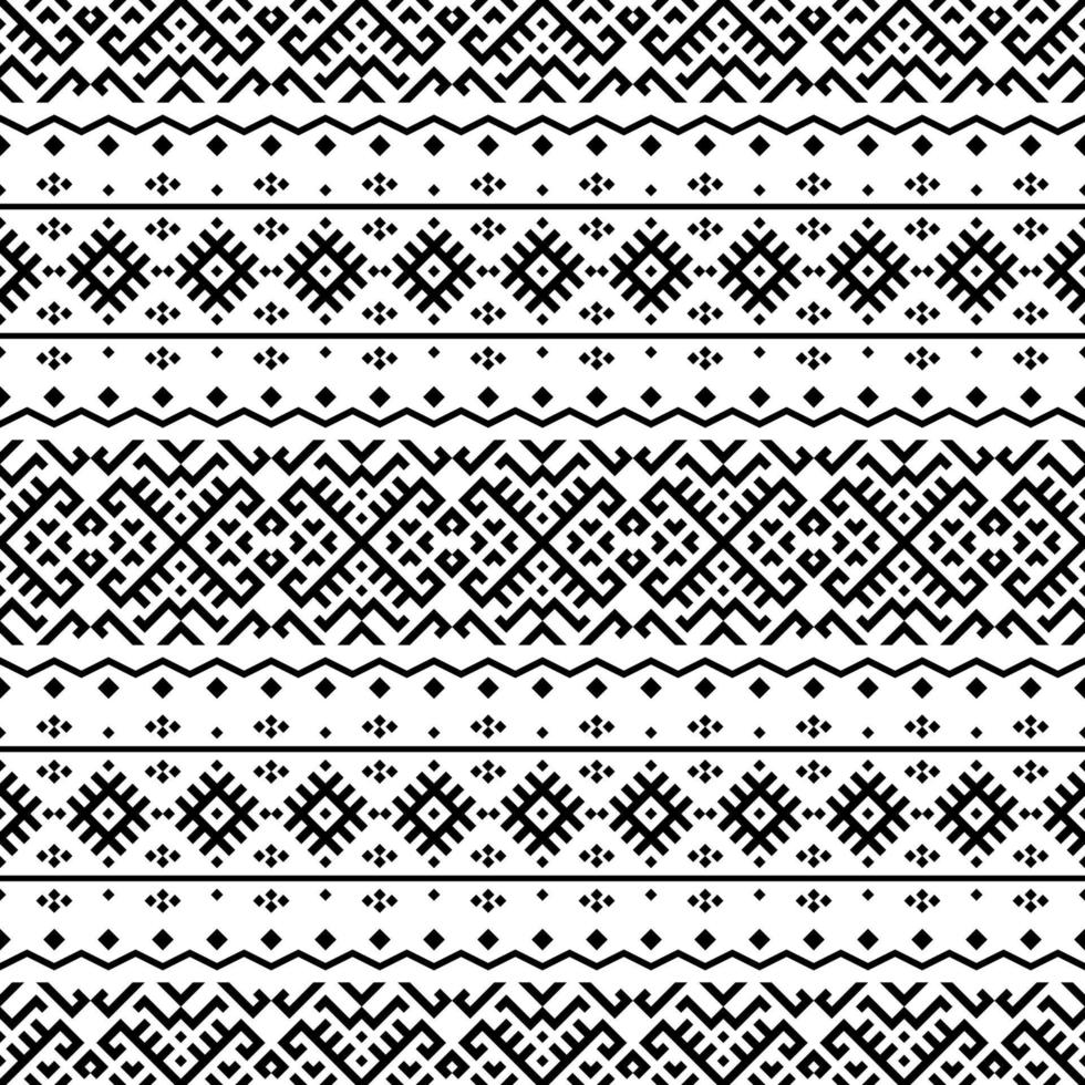 Tribal Ethnic Seamless Patterns Background Texture design vector in black white color