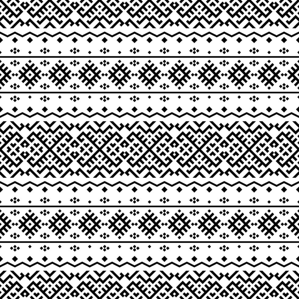 Tribal Ethnic Seamless Patterns Background Texture design vector in black white color