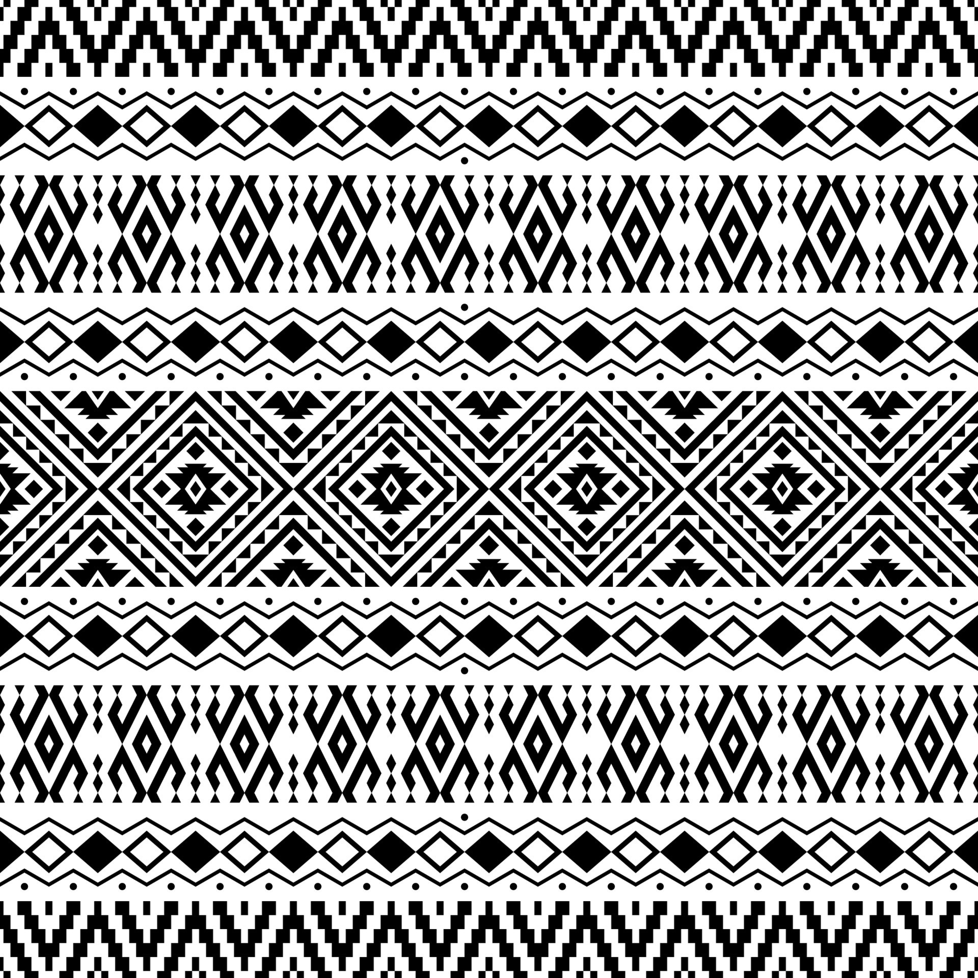 Tribal Ethnic Seamless Patterns Background Texture design vector in ...