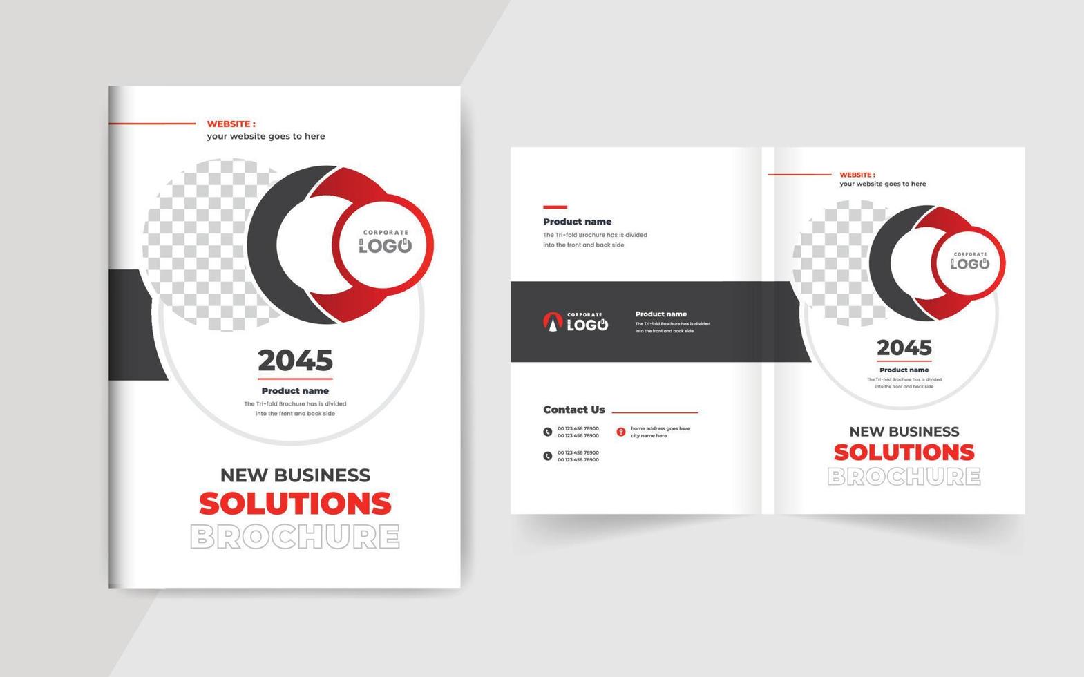 Company business brochure cover page annual report book cover corporate business profile design template vector